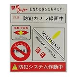 キョウリツサインテック 防犯ステッカー 「防犯カメラ録画中」 BH4-1 シルバー