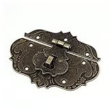 uxcell アンティークスタイルラッチ ブロンズ材質 レトロスタイル ヴィンテージスタイル 1セット