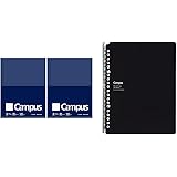 コクヨ キャンパス ルーズリーフ Biz ドット入り B罫 B5 120枚 2冊 ノ-G836BTX2 & バインダー ノート キャンパス スマートリング Biz A5 ル-SP131D