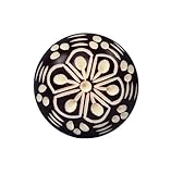 Set of 4 Ethnic Brown & white cabinet drawer handles pulls