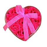 フラワーソープ、OVERMAL 9個入りフレグランス、ローズP＆TバスボディソープFテギフト結婚式（赤）