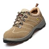 登山靴　安全靴　ハイキング　トレッキングシューズ　メンズ　大きいサイズ　作業用　セーフティー　アウトドア　通気性　防水性　防滑　先鋼製芯入り　スニーカー　カーキ　23.0cm-28.0cm