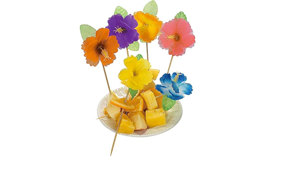Amazon カクテルピック ハイビスカス ピック トロピカル ドリンク 飾り 楊枝 花 144本 飲み物 デザート おしゃれ 華やか 並行輸入品 カクテルピック オードブルピン オンライン通販