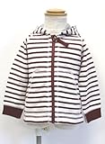 プチバトー【PETIT BATEAU】(プチバトー　パーカー)　パーカー☆レッド×ホワイトボーダーパーカー<br>18month