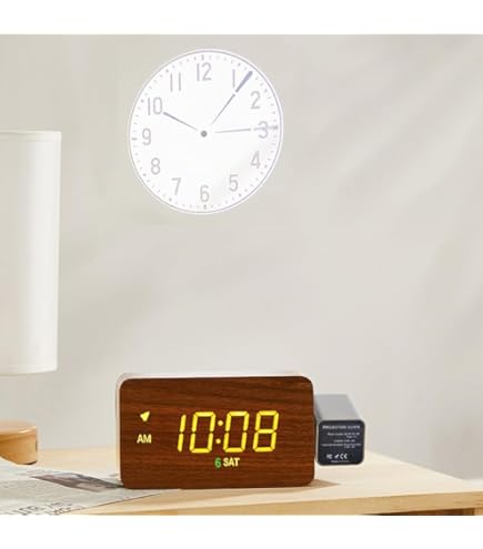 Amazon.co.jp: プロジェクションクロック、180°回転可能な