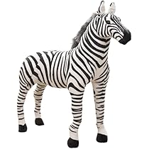 Amazon.co.jp: リアル動物ぬいぐるみ シマウマぬいぐるみ 特大