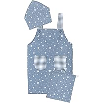 エプロン 5点セット Amazon.co.jp: [美竹] 【300469-3 グレイッシュブルー110