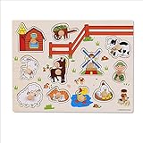 幸せな 木製 はめこみ 形合わせ 子供 知育おもちゃ ハンドル付 パズル 積み木 ブロック 知能開発 幼児 赤ちゃん 教育玩具 視覚・大脳・言語・好奇心・集中力 活性化 数学・英語・幾何学 脳トレ 親