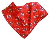Single Baby Bandana Dribble Bib 100 %コットン裏地フリース、複数の花柄 カラー: レッド