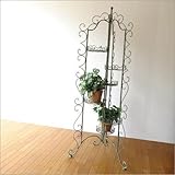 プランターラック 花台 フラワーラック お庭 ベランダ ガーデンラック アイアントールプランターシェルフ [spc1017]