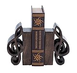 Deco 79 Wood Poly-Stone Bookend, 8 by 5-Inch, Brown