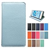 Galaxy A30 SCV43 用 ケース 手帳型 カバー GalaxyA30 ギャラクシーA30 スタンド機能 PUレザー スマホケース スマホカバー 手帳型ケース 手帳型カバー lightblue ちょっと上品な型押し ライトブルー