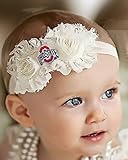 Ohio State Buckeyesベビー/幼児用Shabby Flower Bow HeadBand