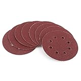 Haofy ディスク サンダー 用 サンド ペーパー マジック 式 8穴 125mm 100枚 セット (60/80/100/120/240粒度5種各20枚）