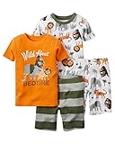 カーターズ Carter's パジャマ 半袖 ＆ 半ズボン 綿リブ100% 2組セット 4-Piece Snug Fit Cotton PJs 12M (72-78cm)