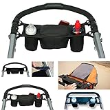 Itian ベビーカー用収納バッグ 収納ポケット 多機能小物入れ ベビーカー用バッグ ジッパーポケット マザーズバッグ ベビーおむつバッグ ドリンクホルダー 便利 簡単整理