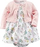カーターズ Carter's ボディスーツ ワンピース & カーディガン 綿リブ100% 2点セット 2-Piece Bodysuit Dress & Cardigan Set NB (50-55cm
