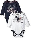 NFL Houston Texans ベビー 長袖 ロンパース 二枚組 0-3M(50-60cm) 新生児 [並行輸入品]