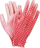g-style 【ガーデニング用手袋】 PUキュート (ドット)  レッド L 10双セット