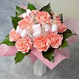 fleurcocoオリジナル　フラワーギフト 枯れないお花　そのまま飾れる花びん付き 花束 優しい ピンク
