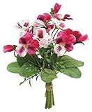 エルアーツ 造花 パンジーバンドル 全長19cm・花径3.5cm ピンク E3643-02