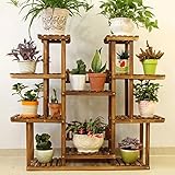JCRNJSB® ソリッドウッドフラワーラックリビングルームアセンブリシングル屋内バルコニーフラワーラックフロアタイプ多層フラワーシェルフグランド近代ミニマリスト 折りたたみ式、フラワースタンド