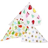 [Jiyaru] 3枚セットベビービブ三角 9色よだれかけ プレゼント前掛け コットン 柔らか 出産祝い