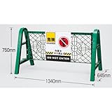 緑十字 バリケードフェンス 750×1340mm 脚部折りたたみ式 表示幕別売 132100