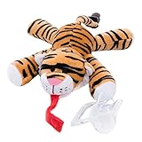 Nice Days（ナイス　ディズ）　ベビー　おしゃぶりホルダー　ぬいぐるみ　取り付け簡単　動物　シリーズ　 (虎)