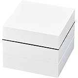 正和(Showa) 重箱 オードブル 三段 シール蓋 ホワイト 約縦18×横18×高さ16.7cm おしゃれ 運動会 お花見 ピクニック お正月 おせち料理