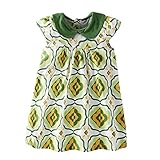 ベビー女の子色印刷ドレス2ピースひまわりドレスfor Little Girls with Panty カラー: グリーン