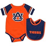 オーバーン大学タイガースベビーボディスーツとよだれかけセット幼児Jersey