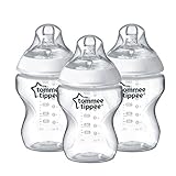 Tommee Tippee Closer to Nature Easi-vent 260 ml/9fl oz BPA-free Feeding Bottles (3-pack)