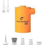 FLEXTAILGEAR 携帯式エアーポンプ 最軽量ポータブル アウトドア キャンプエアポンプ USB充電式 エアポンプ 空気入れ 空気抜き エアベッド エアマット エアボート BBQ 空気ポンプ ノズル付き（Max Pump 2020シリーズ）