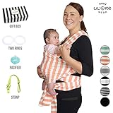 Lil One Baby Gear ベビーラップ リングスリング 幼児キャリア 授乳用カバー ソフトコットン ベビーシャワーギフト ハンズフリー 新生児 5イン1 ボーナスギフト ベリーバンドサポート