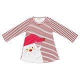cm-trading ベビー服 ワンピース クリスマス 子供服 キッズドレス ストライプ 長袖 スカート サンタ コスチューム 発表会 プレゼント 6ヶ月-４歳