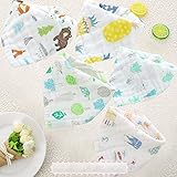 よだれかけ 赤ちゃん口拭きタオル バンダナ型 スタイエプロン ベビービブ 柔らかい 食事用 出産祝い 新乳児 介護 男の子 女の子 5枚セット