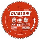 Freud D0760A Diablo 7-1/4 x 60-Tooth Ultra Fine Finishing Circular Saw Blade with 5/8 Arbor and Diam