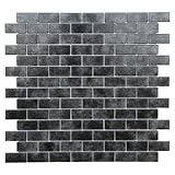 Bravaクオーツブラックガラスモザイクタイル( Pack of 5 )