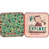 キュリアスジョージ ミニタオル2Pセット 山 ゆうパケット発送 おさるのジョージ ハンカチ タオル 茶色 緑 2枚入り 12616【即日・翌日発送】