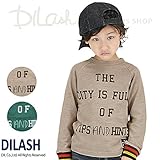 (ディラッシュ) DILASH長袖リブ付きプリントＴシャツ/春 ロンＴ 80 ベージュ