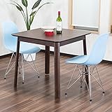 【ダイニングセット 2人】デザイナーズ・デザイン ★ イームズチェア カフェスタイル 2人用 ダイニングテーブルセット DSR 3点セット シェルチェア リプロダクト 色：ブルー