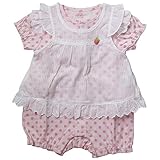 《初夏盛夏対応》(日本製) Pample Mousse(パンプルムース) 天竺ドット柄エプロン付きカバーオール 80cm /PK NO.DP-72557