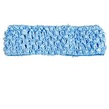 ベビー　キッズ　カチューシャ　ヘアアクセサリー　ヘアバンド　通気性　髪飾り　かわいい　針編み　弾性　DIY　手作り　14x4cm (ブルー)