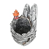 OUNONA 多肉植物ポット 植物ポット ホーム 卓上 部屋 デコレーション 創造的な 人工マウンテン（ブラック）