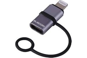 エレコム USB C to Lightning 変換アダプタ 60W USB PD対応 急速充電 データ転送 (音声・映像変換不可) iPhone/iPad シリコンバンド付き【Mfi正規認証品】 [USB OTG非対応] シルバー MPA-CFLM