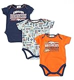 NFL Licensed 2015 Denver Broncos 3 Piece OnesieクリーパーCrawler Set