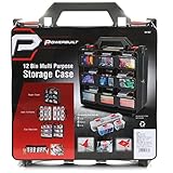 Multi Purpose Tool Box Organizer Portable Storage Case with 12 Bin,Double Latch Closure 多目的ツールボックスオー