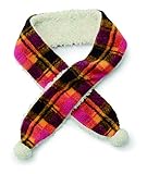 キーストーン チェックボアマフラー イエロー×ピンク