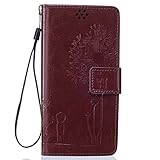 Huawei P8 Lite 手帳型 ケース カバー Zeebox [生涯補償付き] 高品質 落下防止 保護カバー カード収納 スタンド機能 マグネット式 ストラップ付き Huawei P8 Lite